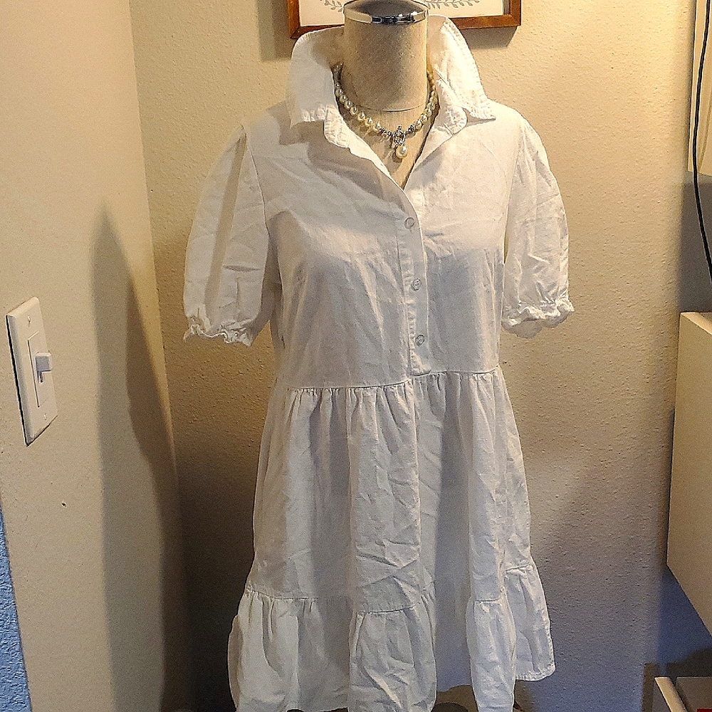 ROYLA MP White Dress, Size M